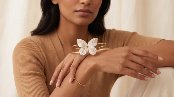 White_Butterfly_Pearl_Arm_Cuff_Bracelet