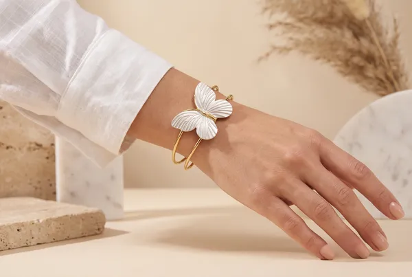 White_Butterfly_Pearl_Arm_Cuff_Bracelet