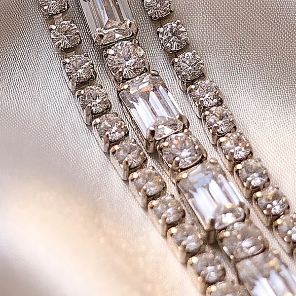 Silver_3_Layer_Baguette_Cz_Tennis_Bracelet