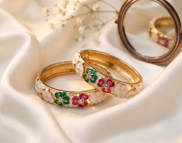 Ivory_Thick_Meenakari_Kada