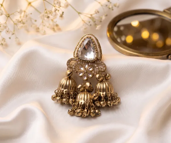 Crystal_Clear_3_Tier_Antique_Gold_Jhumki