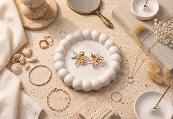 Ivory_Dual_Tone_Gold_Enamel_Floral_Earrings