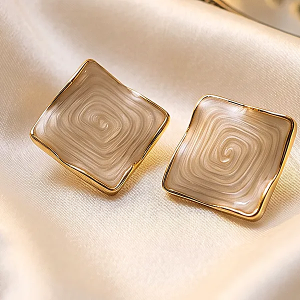 Ivory_Square_Enamel_Stud_Earrings
