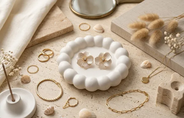 White_Pearl_Enamel_Floral_Statement_Earrings