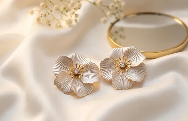 White_Pearl_Enamel_Floral_Statement_Earrings