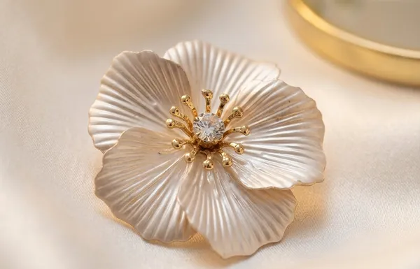 White_Pearl_Enamel_Floral_Statement_Earrings