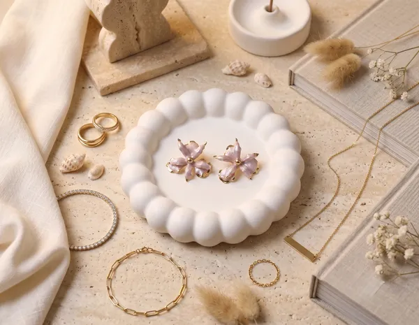 Off_White_Resin_Flower_Cluster_Statement_Earrings