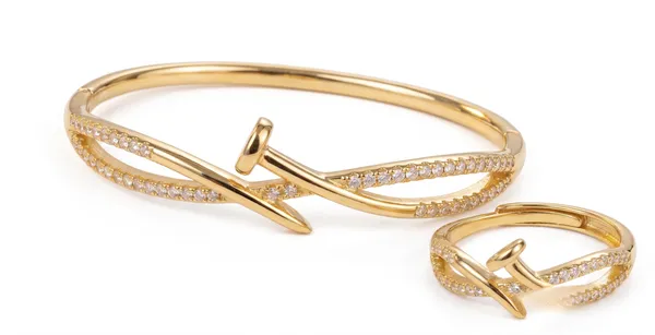 Gold_Cz_Cuff_Ring_Combo_Set