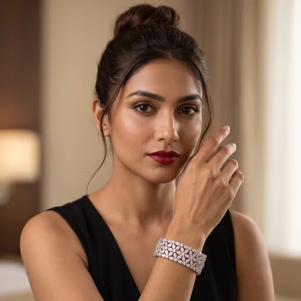 Silver_Tone_Embellished_Bracelet_for_Women