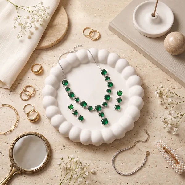 Green_Stone_Necklace_Set_For_Women