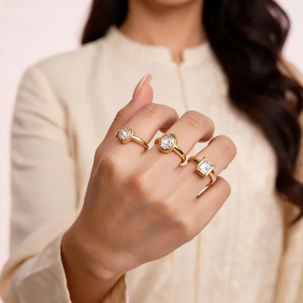 Gold_Tone_Geometric_Ring_Set_For_Women
