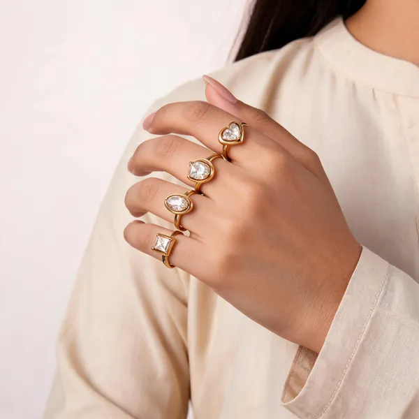 Gold_Tone_Geometric_Ring_Set_For_Women