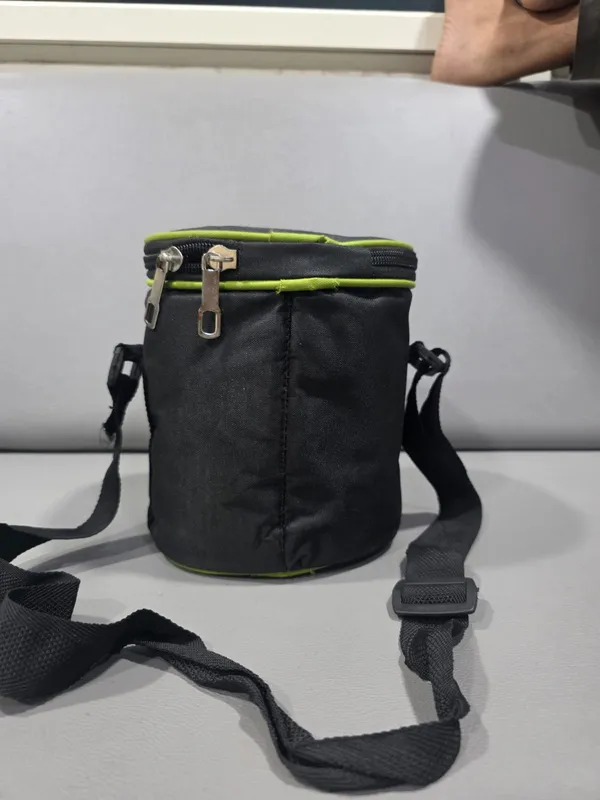 Blue_Fabric_Cylindrical_Backpack_Bag