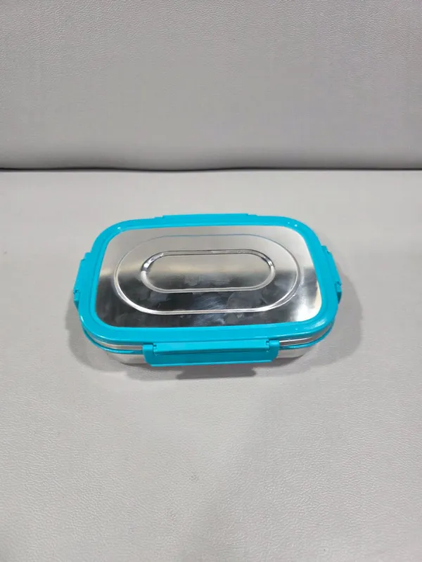 Stainless_Steel_Blue_Clip_Lock_Lunch_Box