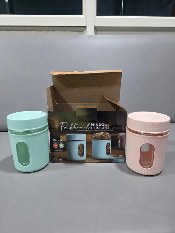 Plastic_Ribbed_Pink_Green_Food_Storage_Containers_Set_Of_2
