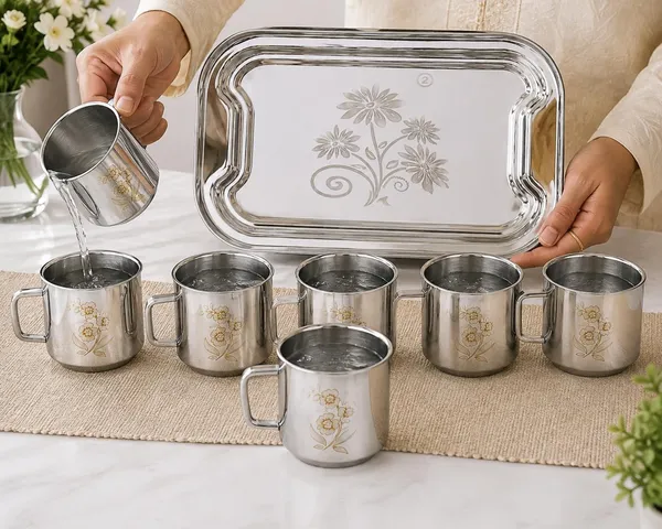 Stainless_Steel_Coffee_Tea_Mug_Set_With_Serving_Tray