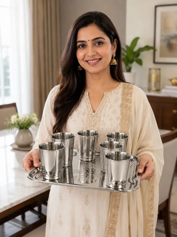 Stainless_Steel_Drinking_Glass_Set_With_Tray