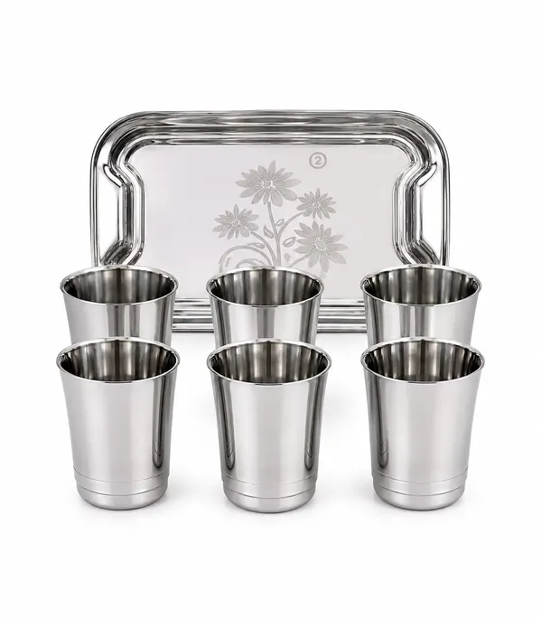 Stainless_Steel_Water_Glass_Set_With_Tray