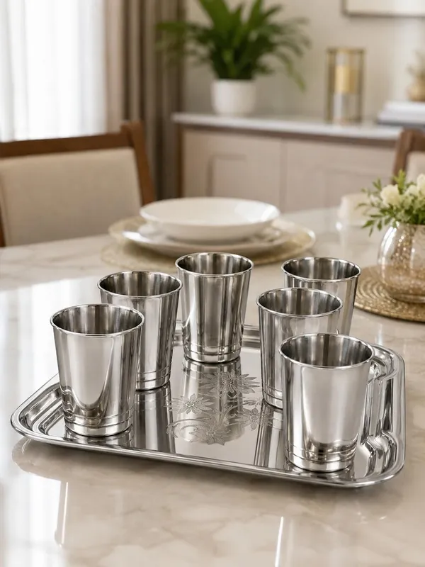 Stainless_Steel_Water_Glass_Set_With_Tray