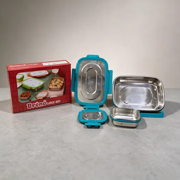 Stainless_Steel_Blue_Clip_Lock_Lunch_Box