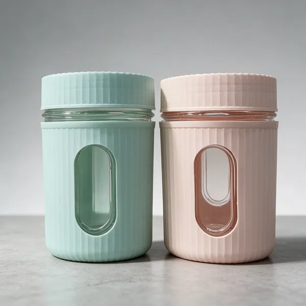Plastic_Ribbed_Pink_Green_Food_Storage_Containers_Set_Of_2