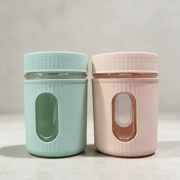 Plastic_Ribbed_Pink_Green_Food_Storage_Containers_Set_Of_2