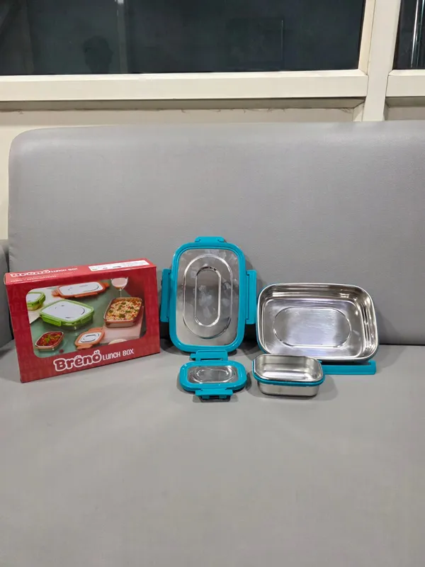 Stainless_Steel_Blue_Clip_Lock_Lunch_Box