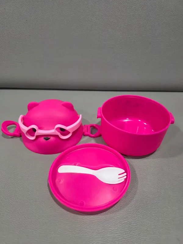 Pink_Steel_Teddy_Bear_Shape_Kids_Lunch_Box_With_Spoon