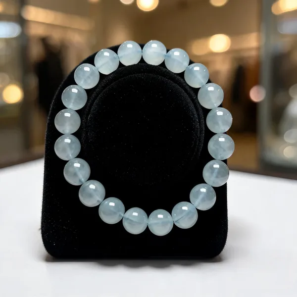 Sky_Blue_Aquamarine_Crystal_Beaded_Bracelet_For_Unisex