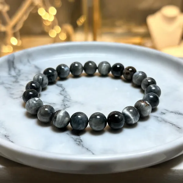 Black_Cat_Eye_Crystal_Beaded_Bracelet_For_Unisex