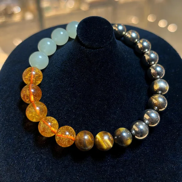 Green_Aventurine_Pyrite_Tiger_Eye_Citrine_Money_Magnet_Bracelet_For_Unisex