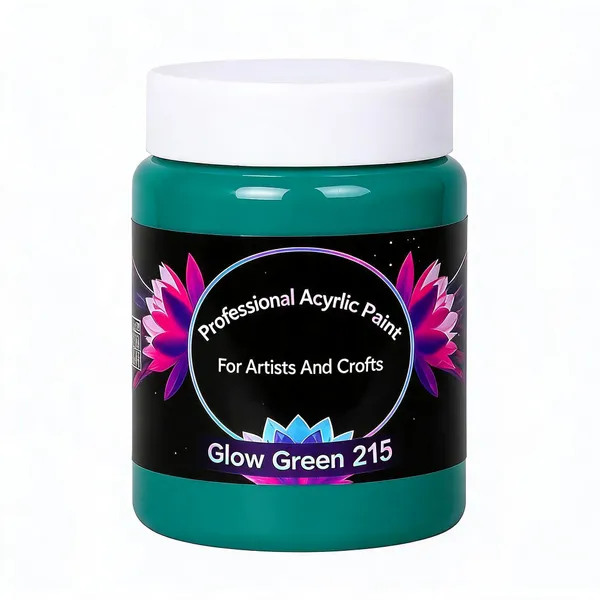 Professional_Acrylic_Paint_For_Artists_And_Crafts_-_Glow_Green_215_(Pack_Of_2)