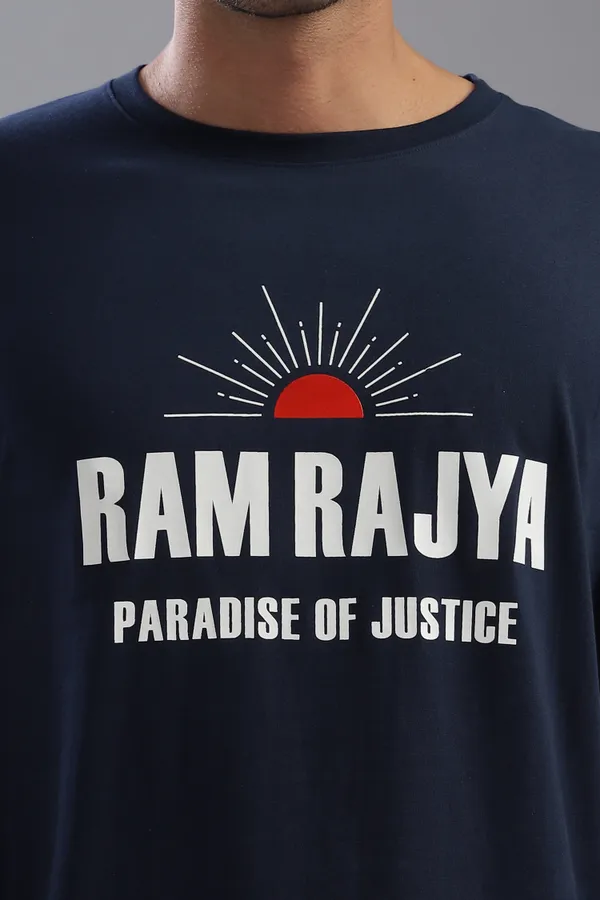 Navy_Blue_Cotton_Regular_Fit_Ram_Rajya_T-Shirt_For_Men