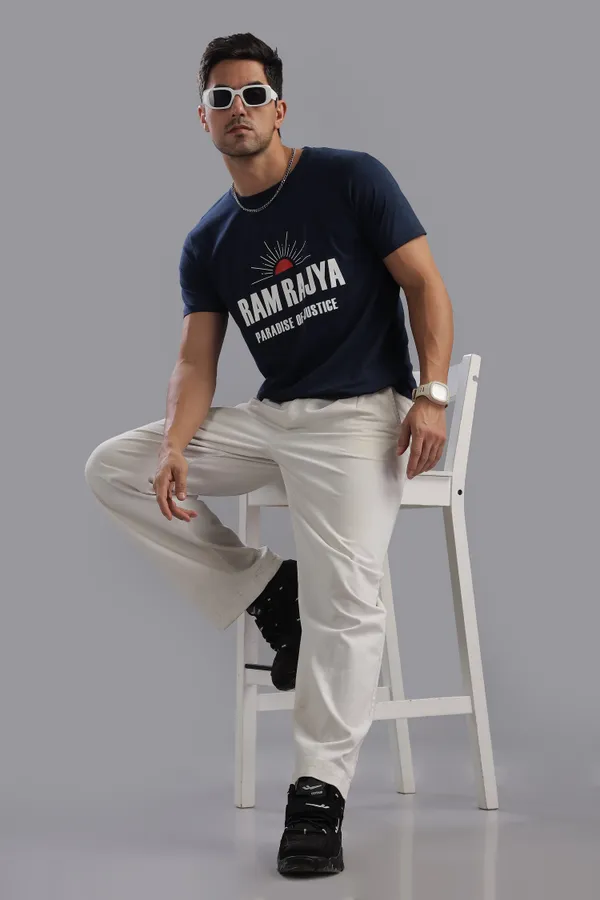 Navy_Blue_Cotton_Regular_Fit_Ram_Rajya_T-Shirt_For_Men