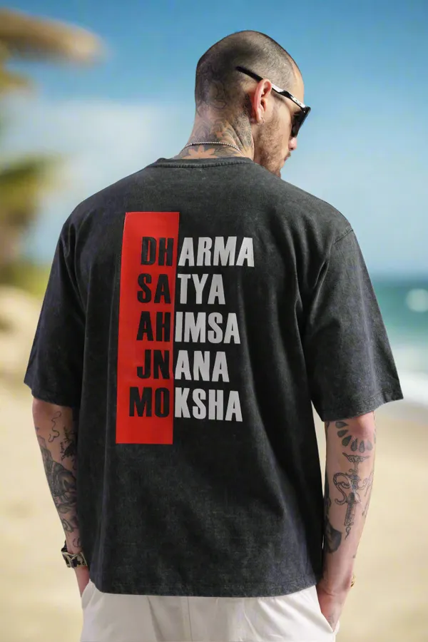 Optic_Wash_Cotton_Oversized_Dharma_Satya_Ahimsa_Moksha_T-Shirt