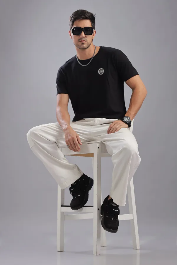 Black_Cotton_Regular_Fit_Dharmena_Jeevitam_T-Shirt_For_Men