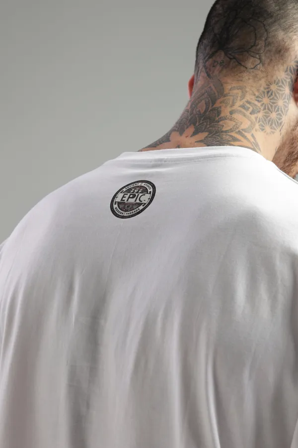 White_Cotton_Oversized_Mareecha_Illusion_Of_Desire_T-Shirt
