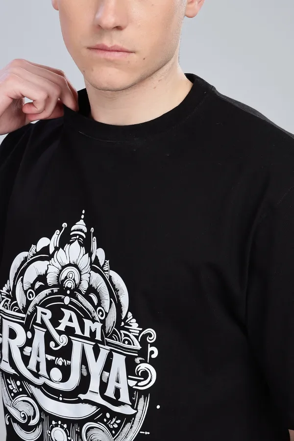 Black_Cotton_Oversized_Ram_Rajya_Vision_Of_Justice_T-Shirt