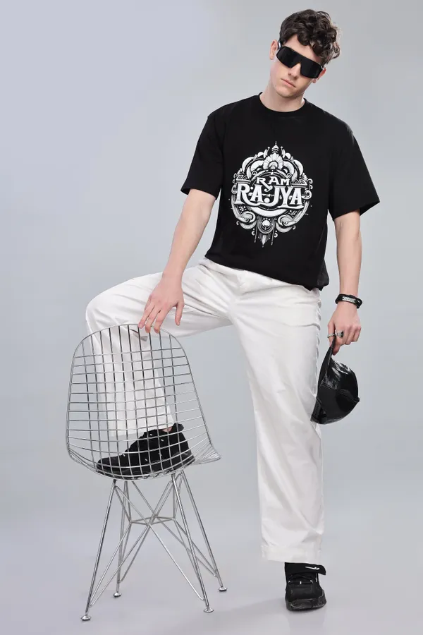Black_Cotton_Oversized_Ram_Rajya_Vision_Of_Justice_T-Shirt