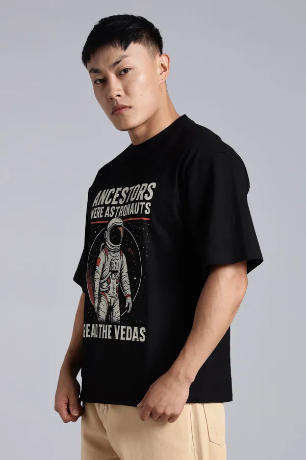 Black_Cotton_Oversized_Ancestors_Were_Astronauts_Veda_T-Shirt