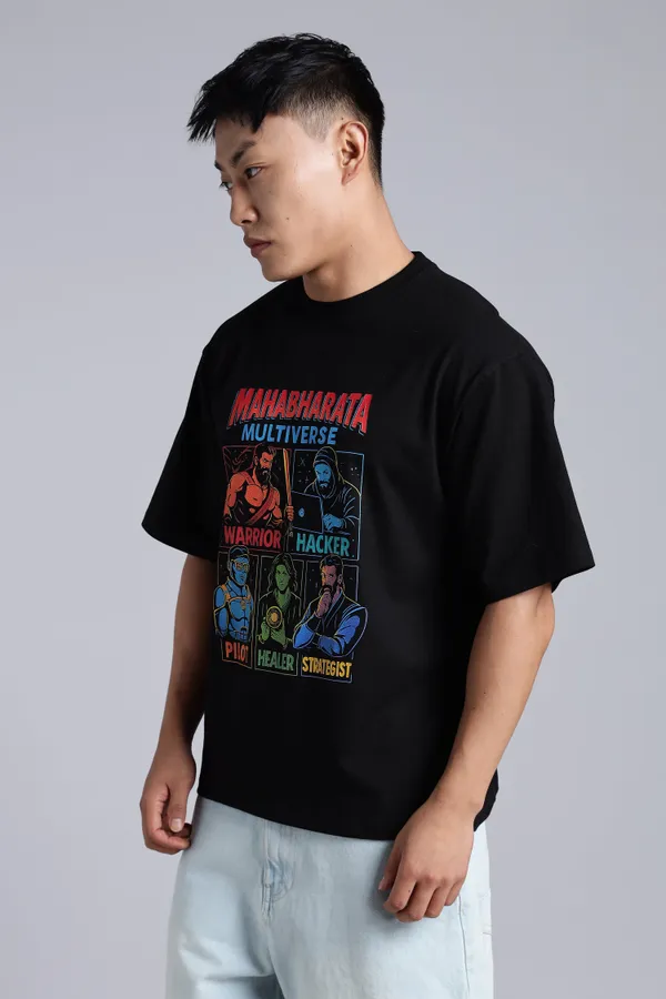 Black_Cotton_Oversized_Mahabharata_Multiverse_T-Shirt