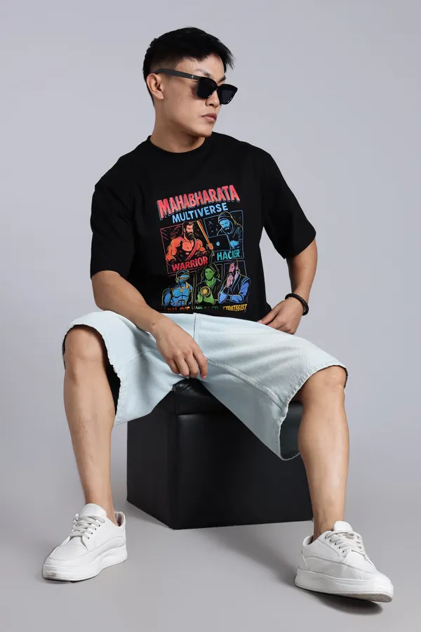 Black_Cotton_Oversized_Mahabharata_Multiverse_T-Shirt
