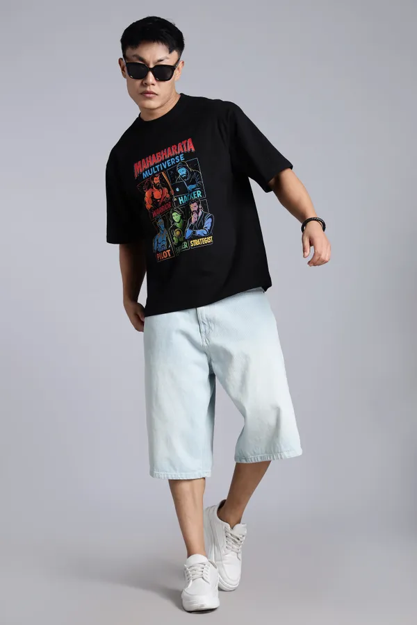 Black_Cotton_Oversized_Mahabharata_Multiverse_T-Shirt