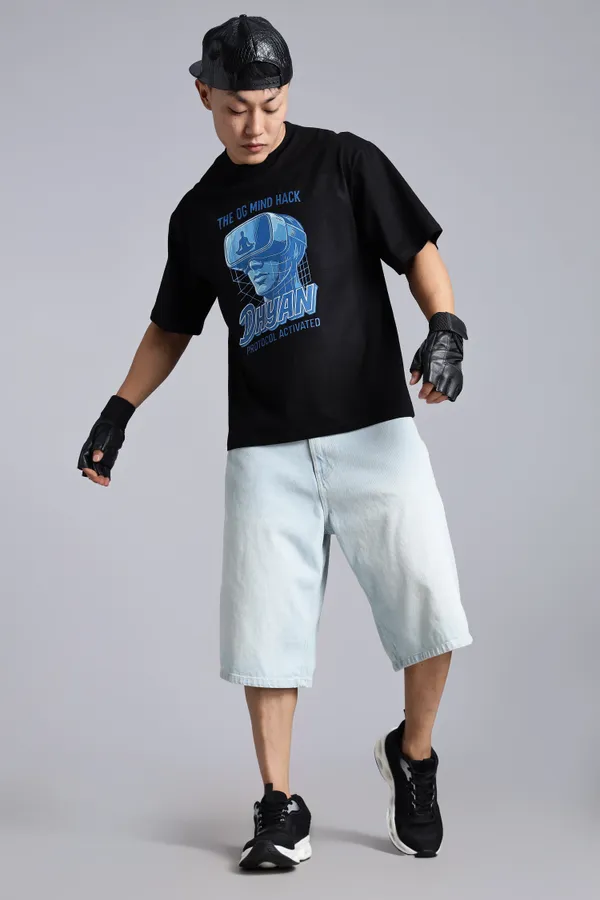 Black_Cotton_Oversized_Dhyan_Protocol_Mind_Hack_T-Shirt