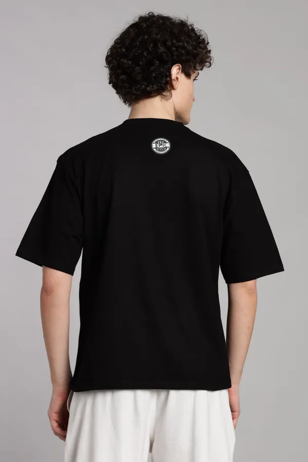 Black_Cotton_Oversized_Vasudhaiva_Kutumbakam_T-Shirt