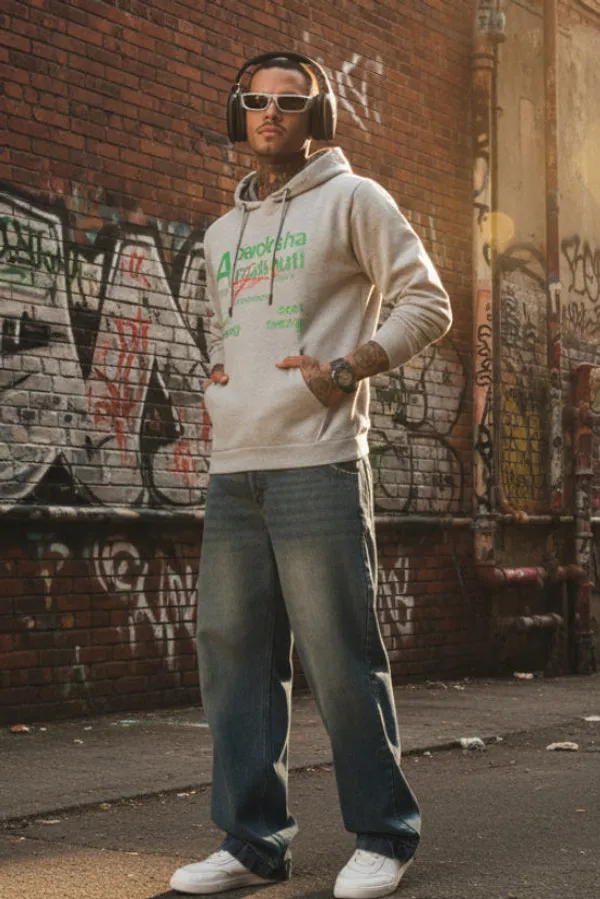 Grey_Melange_Cotton_Graphic_Hoodie_For_Unisex