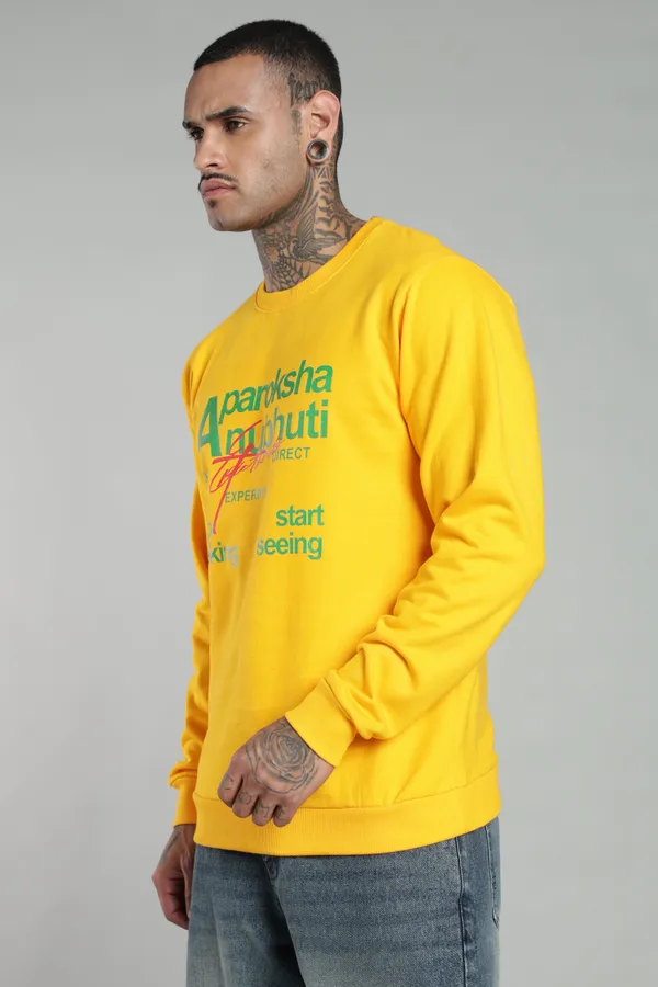 Golden_Yellow_Cotton_Graphic_Sweatshirt_For_Unisex
