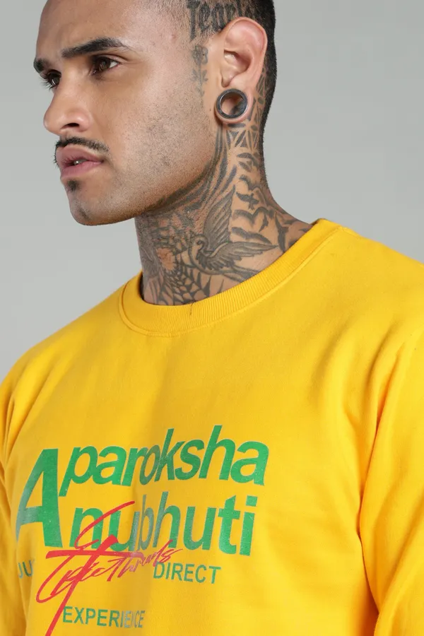 Golden_Yellow_Cotton_Graphic_Sweatshirt_For_Unisex