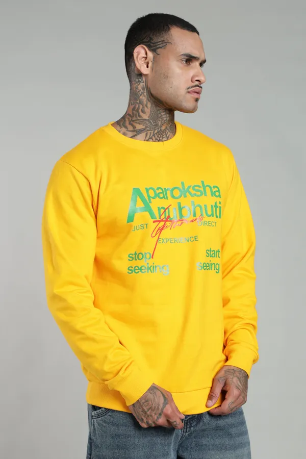 Golden_Yellow_Cotton_Graphic_Sweatshirt_For_Unisex
