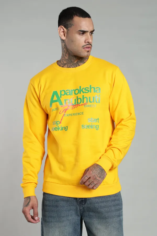 Golden_Yellow_Cotton_Graphic_Sweatshirt_For_Unisex